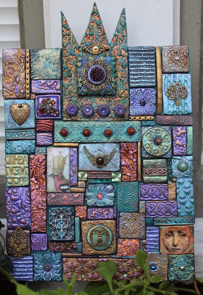 Mosaic Assemblage tutorial grouping - 6 epoxy clay projects